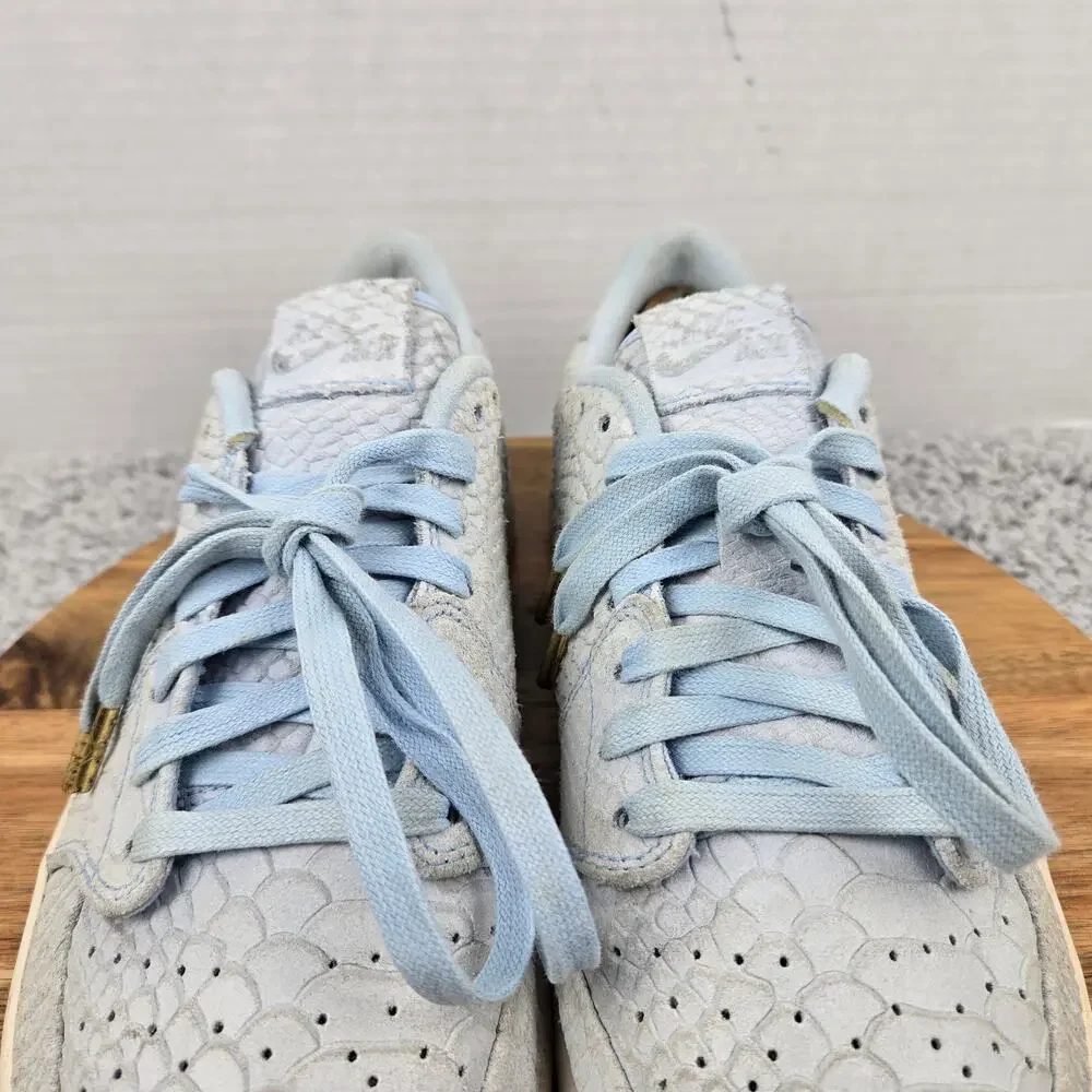 Jordan 1 Retro Low Mens 10 NS Ice Blue Leather Casual Daily Sneaker 872782-441